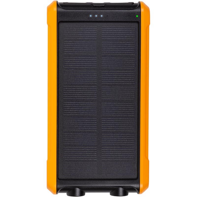 Повербанк із сонячною панеллю для підзарядки PowerPlant PB930487 10000mAh на 2 порти USB та ліхтариком