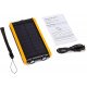 Повербанк із сонячною панеллю для підзарядки PowerPlant PB930487 10000mAh на 2 порти USB та ліхтариком
