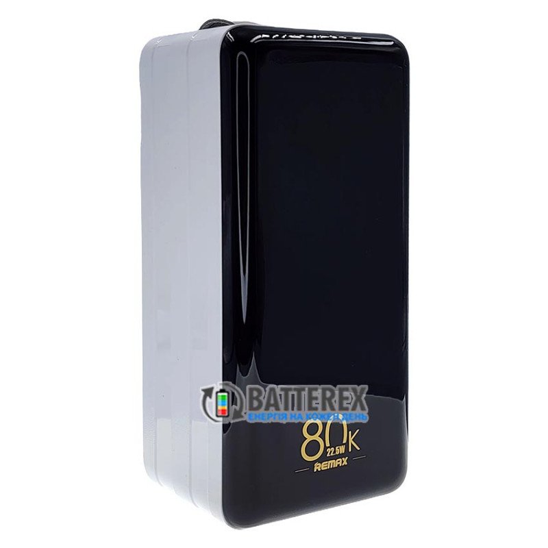 Повербанк Remax Chinen Series RPP-291 80000mAh 22.5W, поддержка быстрого заряда QC3.0 и PD 20W, встроенная LED-лампа