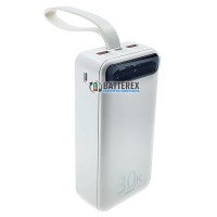 Повербанк Remax Bole Series RPP-522 30000mAh White 22.5W, функції швидкого заряду QC3.0 та PD, LED-лампа