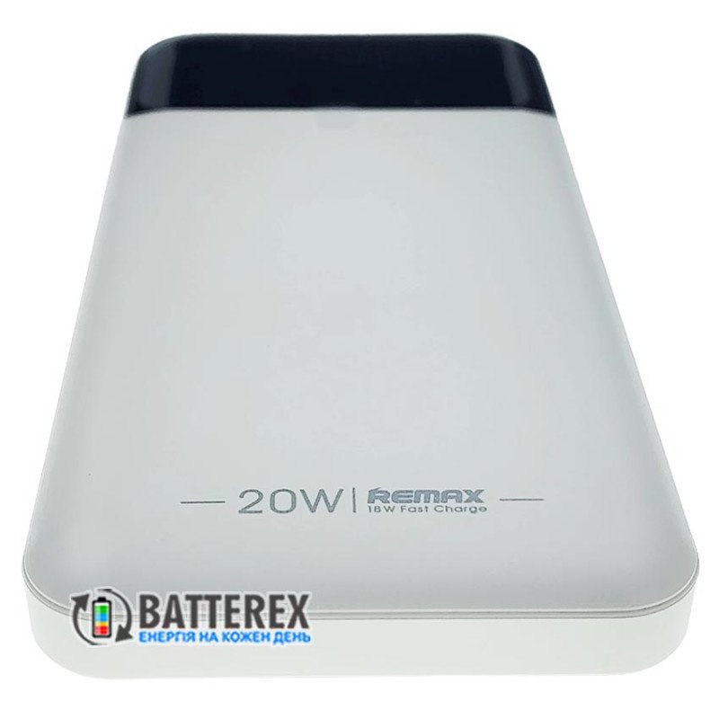 Повербанк Remax Hunch Series RPP-502 10000mAh White 20W, підтримка швидкого заряду QC3.0 та PD 20W