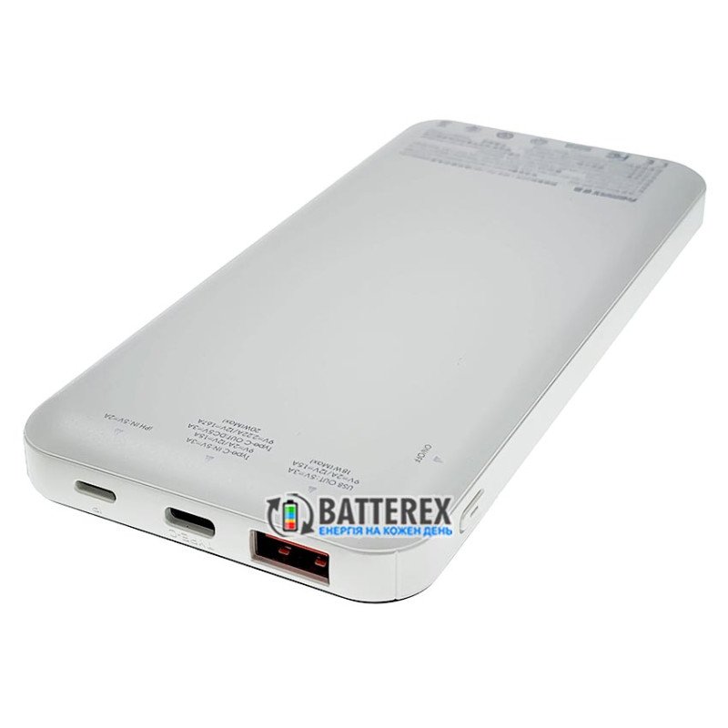 Повербанк Remax Hunch Series RPP-502 10000mAh White 20W, підтримка швидкого заряду QC3.0 та PD 20W