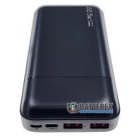 Повербанк REMAX Lango2 Series RPP-192 20000mAh Black 22.5W, 2xUSB, Type-C, microUSB, функції швидкого заряду QC3.0 та PD