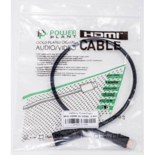 Кабель mini HDMI - HDMI, 0.5м, позолоченные коннекторы, 1.3V