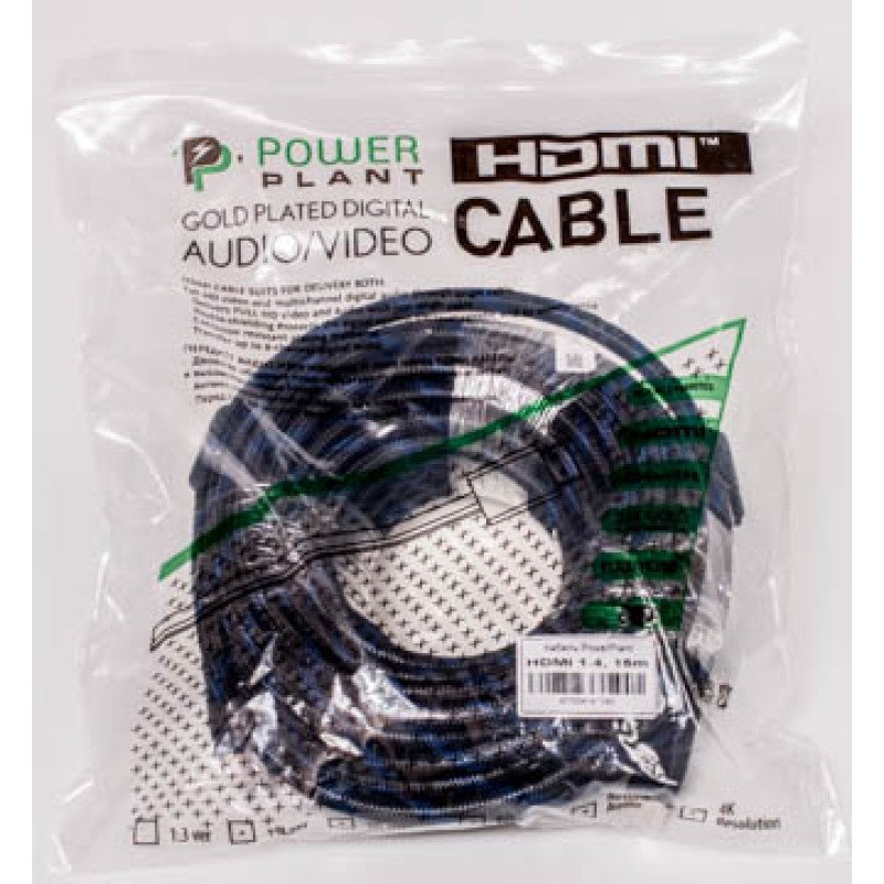 Видeo кабель HDMI - HDMI, 10м, позолоченные коннекторы, 1.4V, Nylon, Double ferrites