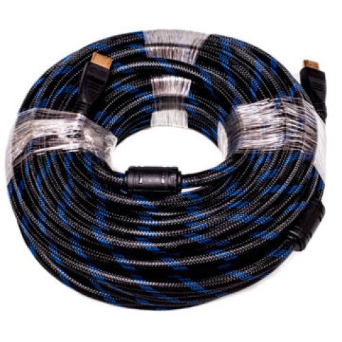 Кабель HDMI - HDMI, 20м, позолоченные коннекторы, 1.4V, Nylon, Double ferrites