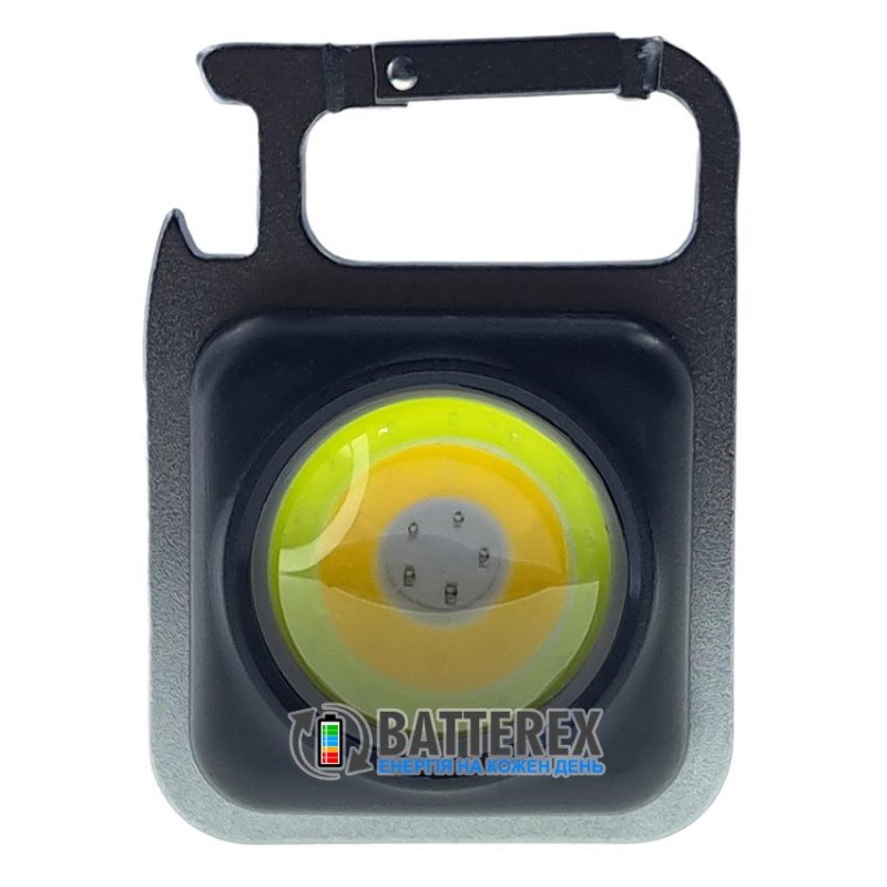 Ліхтар брелок Quantum Diamond QM-WF254-CB 5W 420lm 500mAh Type-C з карабіном, складана підставка, відкривашка, різьба під штатив, 2 викрутки, зарядка від USB Type-C