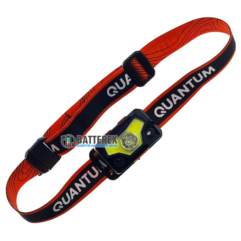 Ліхтар сенсорний кемпінговий та налобний Quantum Master QM-FL4020 із білим та червоним світлом та зарядкою від micro-USB