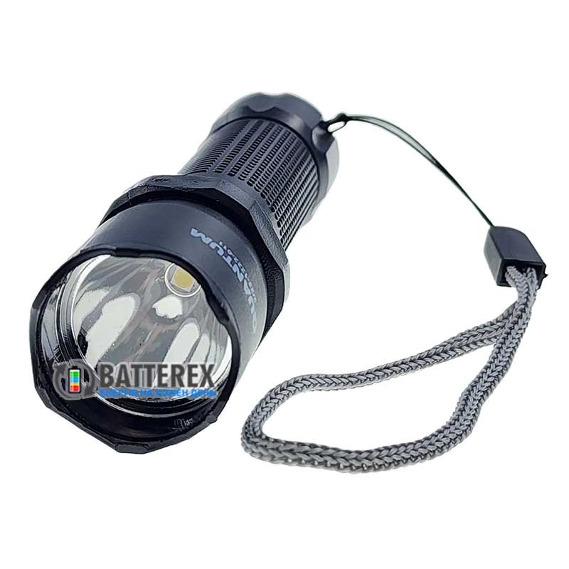 Кишеньковий ліхтарик Quantum Minik Black QM-FL1040 із захистом від дощу та зарядкою від USB