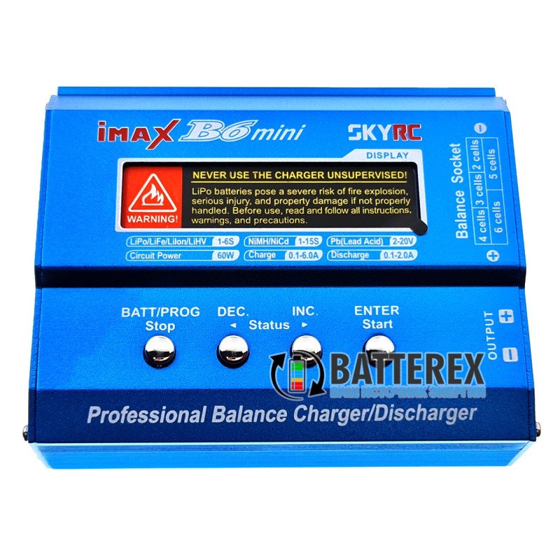 Балансировочное зарядное устройство SkyRC iMAX B6 Mini 60W 6A без блока питания