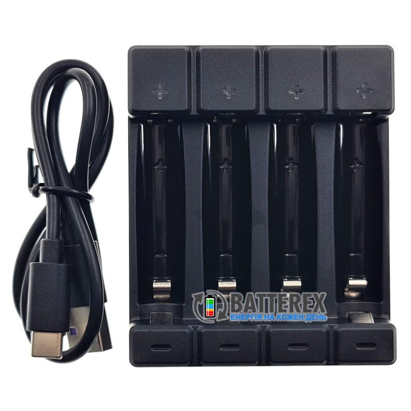 Зарядний пристрій Soshine Chocolate 4 на 4 акумулятори АА та ААА NiMH 1.2V / 10440 та 14500 Li-ion 3.7V та LiFePO4 3.2V