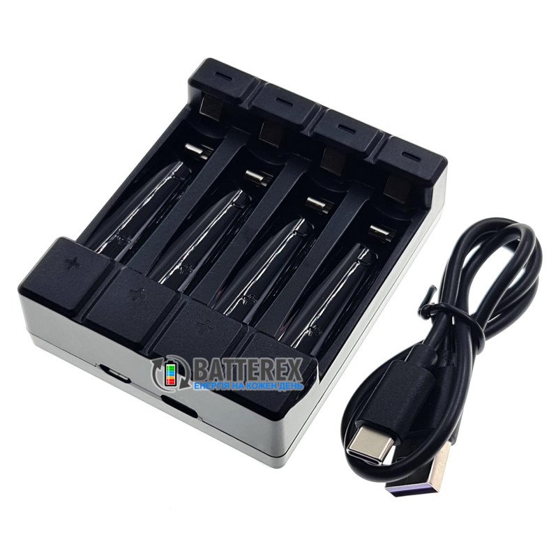 Зарядний пристрій Soshine Chocolate 4 на 4 акумулятори АА та ААА NiMH 1.2V / 10440 та 14500 Li-ion 3.7V та LiFePO4 3.2V
