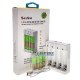 Фирменный комплект: Soshine Chocolate-1.5V зарядное устройство на 4 AA Li-ion, 4 аккумулятора AAA Li-ion 1.5V Soshine 1100mWh, бокс для аккумуляторов