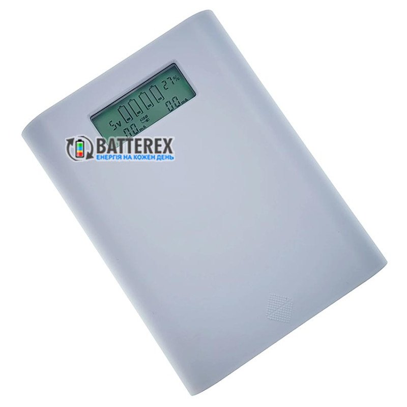 Soshine E3S White - повербанк на 4 аккумулятора 18650 на 2 порта USB 5V 3.5A, белый цвет корпуса