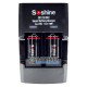 Комплект зарядка + акумулятори: Soshine S5-Fe зарядний пристрій на 2x CR2/CR123 LiFePO4 + 2 акумулятори CR2 Soshine 300mAh 3.2V