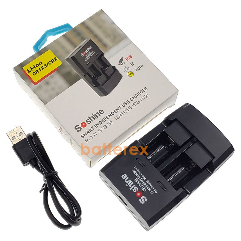 Зарядний пристрій Soshine S5 (Li) для  Li-ion акумуляторів CR123/CR2 3.0V/3.7V