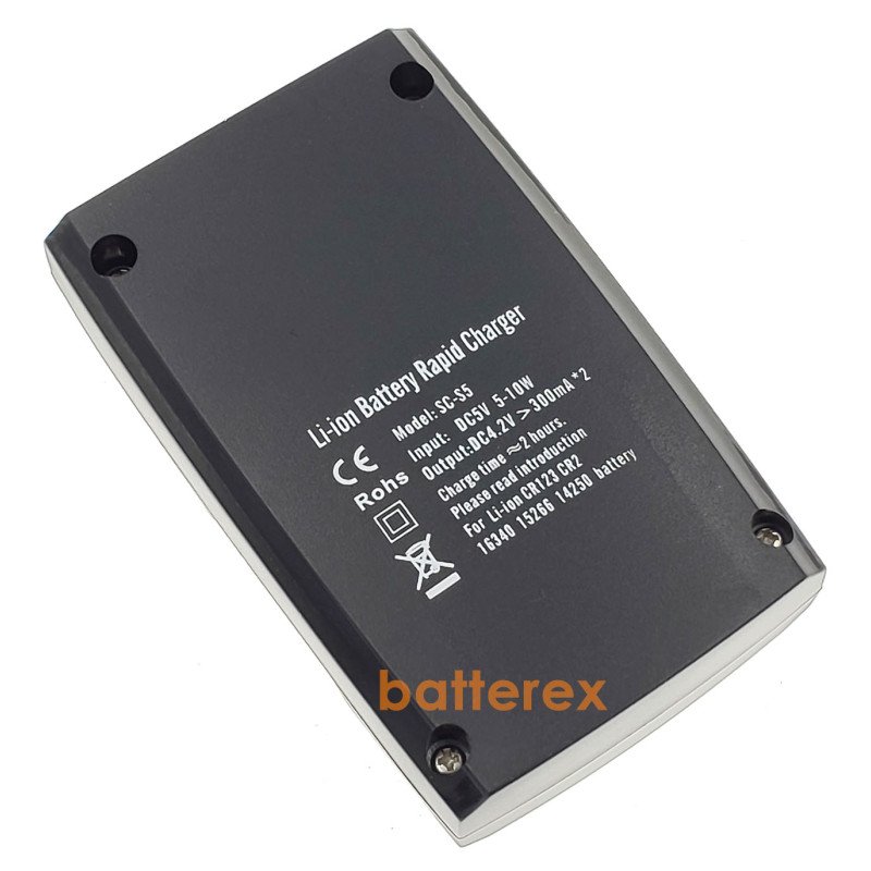 Зарядний пристрій Soshine S5 (Li) для  Li-ion акумуляторів CR123/CR2 3.0V/3.7V