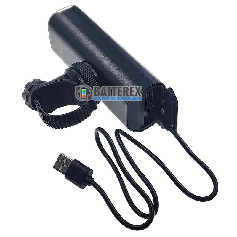 Велосипедный фонарь Soshine TB1 V2 с зарядкой от USB Type-C и Повербанком, крепление на руль в комплекте
