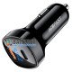 Автомобильное USB зарядное устройство ACEFAST B4 C+U PD 12-24V 66W Black с индикацией напряжения аккумулятора на 2 порта USB+Type-C c быстрой зарядкой