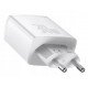 Зарядное устройство USB на 3 порта Baseus Compact Quick Charger 2U+C 30W White c быстрой зарядкой QC3.0 и PDстрой зарядкой QC3.0 и PD