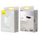 Зарядное устройство USB на 3 порта Baseus Compact Quick Charger 2U+C 30W White c быстрой зарядкой QC3.0 и PDстрой зарядкой QC3.0 и PD