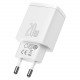 Baseus Compact Quick Charger C+U 20W White CCXJ-B02 зарядное устройство на 2 порта USB+Type-C c быстрой зарядкой QC3.0 и PD