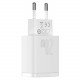 Baseus Compact Quick Charger C+U 20W White CCXJ-B02 зарядное устройство на 2 порта USB+Type-C c быстрой зарядкой QC3.0 и PD