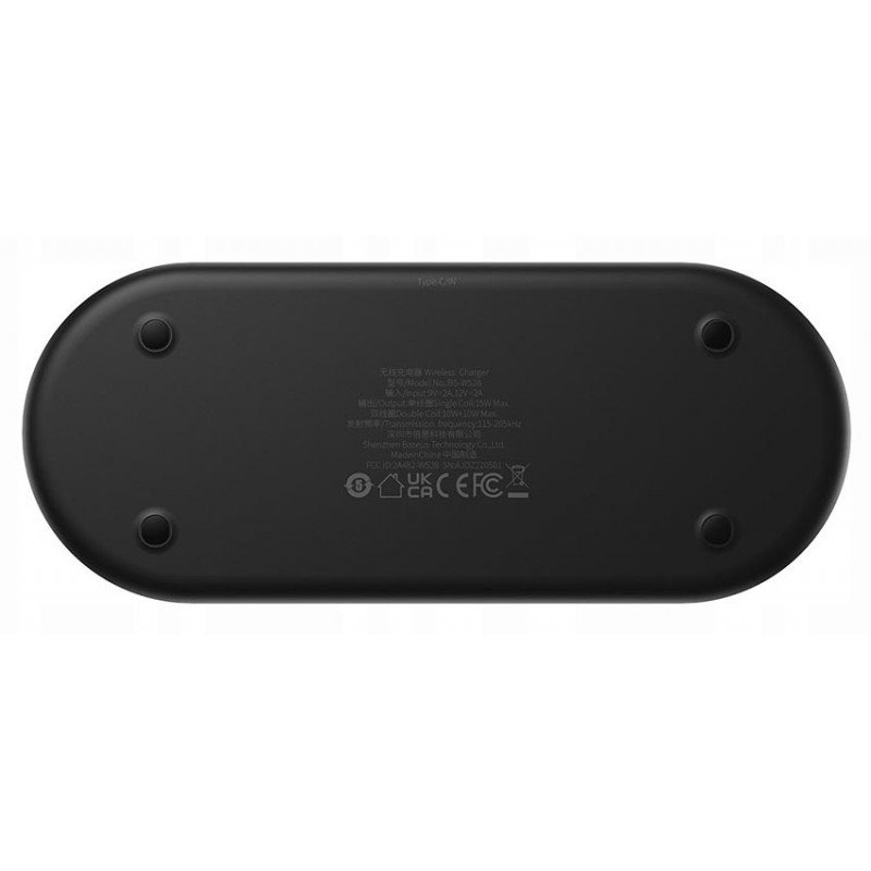 Беспроводное зарядное устройство Baseus Digital LED Display Wireless Charger 20W Black