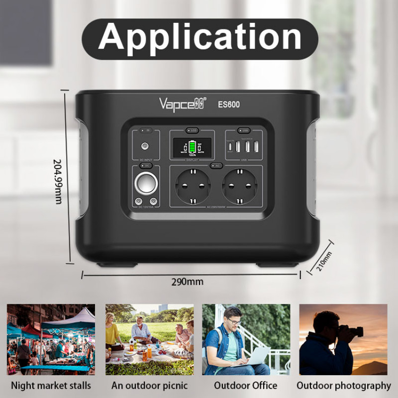 Зарядна станція Vapcell ES600 622Wh 600W 28800mAh