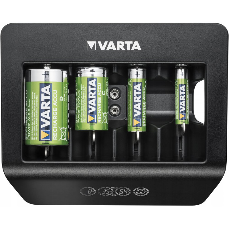 Універсальний автоматичний зарядний пристрій Varta LCD Universal Charger Plus 57688 для акумуляторів AA/AAA/C/D/Крона
