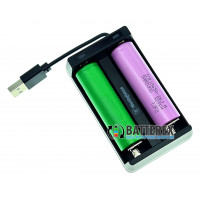 Westinghouse WBC-006-CB - зарядное устройство на 2 аккумулятора Li-Ion со встроенным USB-кабелем