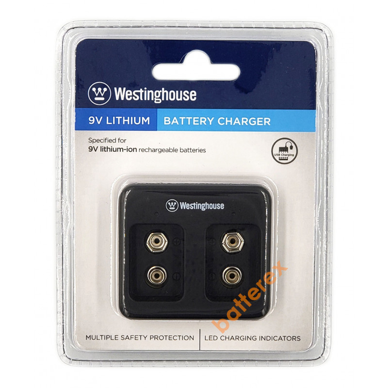 Westinghouse WBC-012-DB - 2х-канальное USB зарядное устройство для аккумуляторов Крона Li-ion