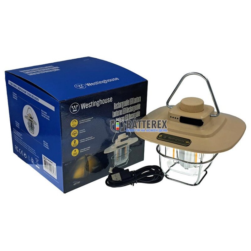 Кемпінговий підвісний ліхтар Westinghouse WF242 RETRO 350Lm 4W LED Filament Powerbank Type-C