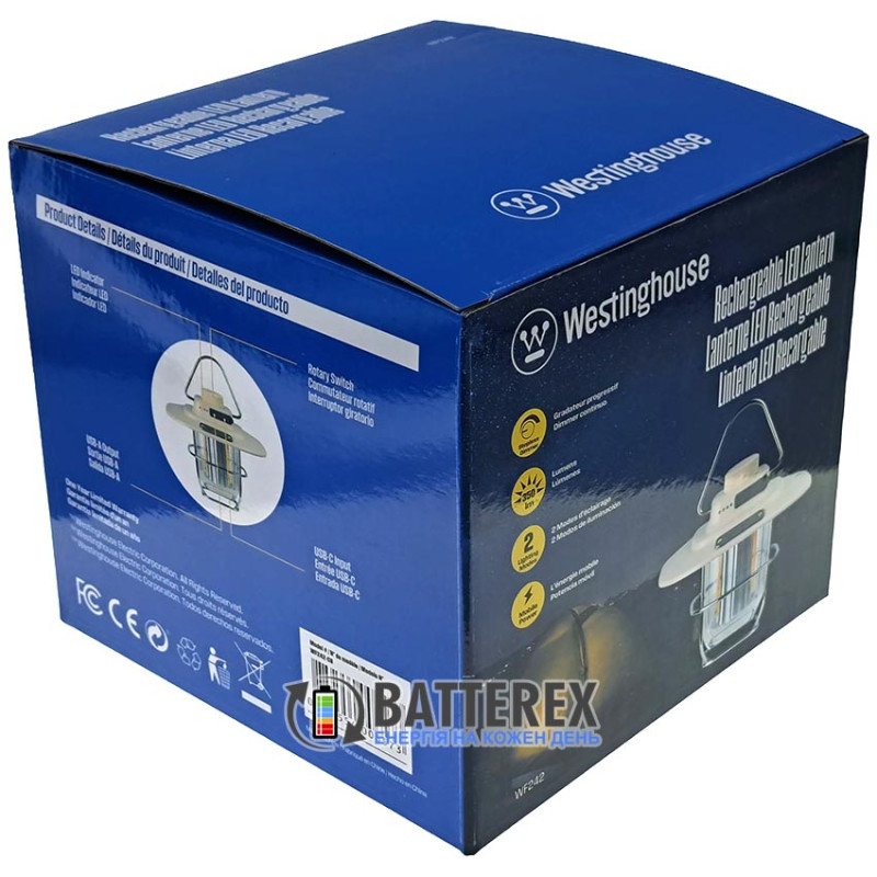 Кемпінговий підвісний ліхтар Westinghouse WF242 RETRO 350Lm 4W LED Filament Powerbank Type-C
