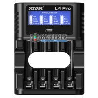 XTAR L4 Pro - зарядное устройство для АА и AAA аккумуляторов Li-ion 1.5V и NiMH 1.2V с разрядом и тренировкой