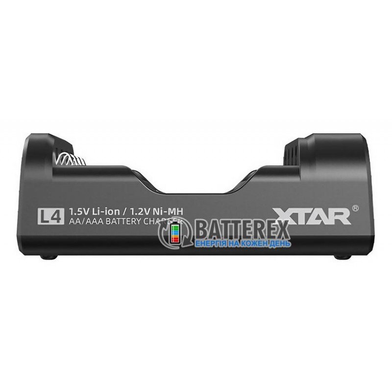 Зарядний пристрій XTAR L4 для акумуляторів Li-ion 1.5V та NiMH 1.2V розмірів АА та AAA