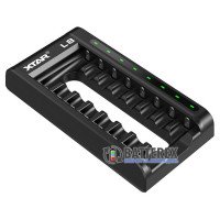 XTAR L8 - универсальное зарядное устройство на 8 аккумуляторов АА и AAA Li-ion 1.5V и NiMH 1.2V