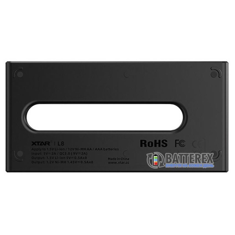 Зарядний пристрій XTAR L8 на 8 акумуляторів Li-ion 1.5V та NiMH 1.2V розмірів АА та AAA
