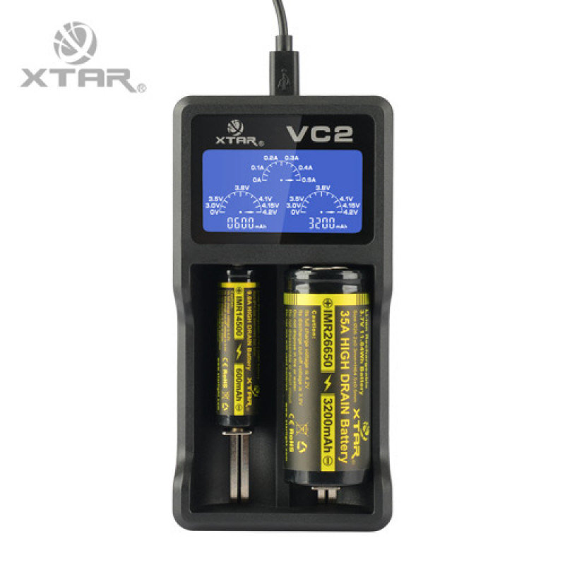 Зарядний пристрій XTAR VC2 з LCD-дисплеєм