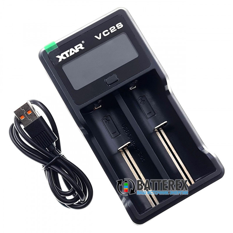 XTAR VC2S - интеллектуальная 2х-канальная зарядка для аккумуляторов Li-Ion и NiMH