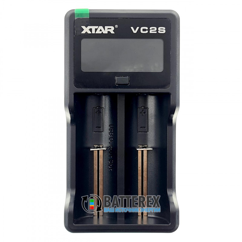 XTAR VC2S - интеллектуальная 2х-канальная зарядка для аккумуляторов Li-Ion и NiMH