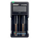XTAR VC2S - интеллектуальная 2х-канальная зарядка для аккумуляторов Li-Ion и NiMH