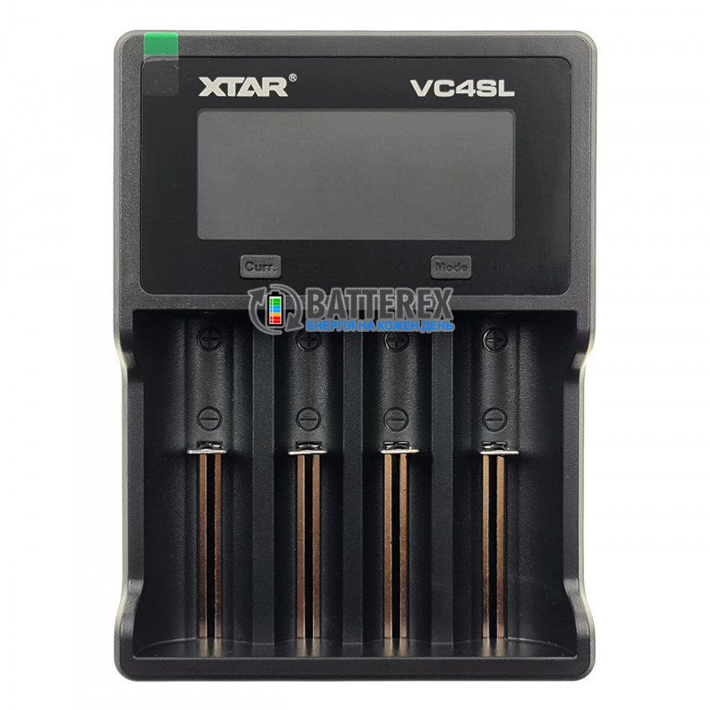 XTAR VC4SL - інтелектуальний зарядний пристрій із розрядом для акумуляторів Li-Ion та NiMH із підтримкою акумуляторів довжиною до 78 мм