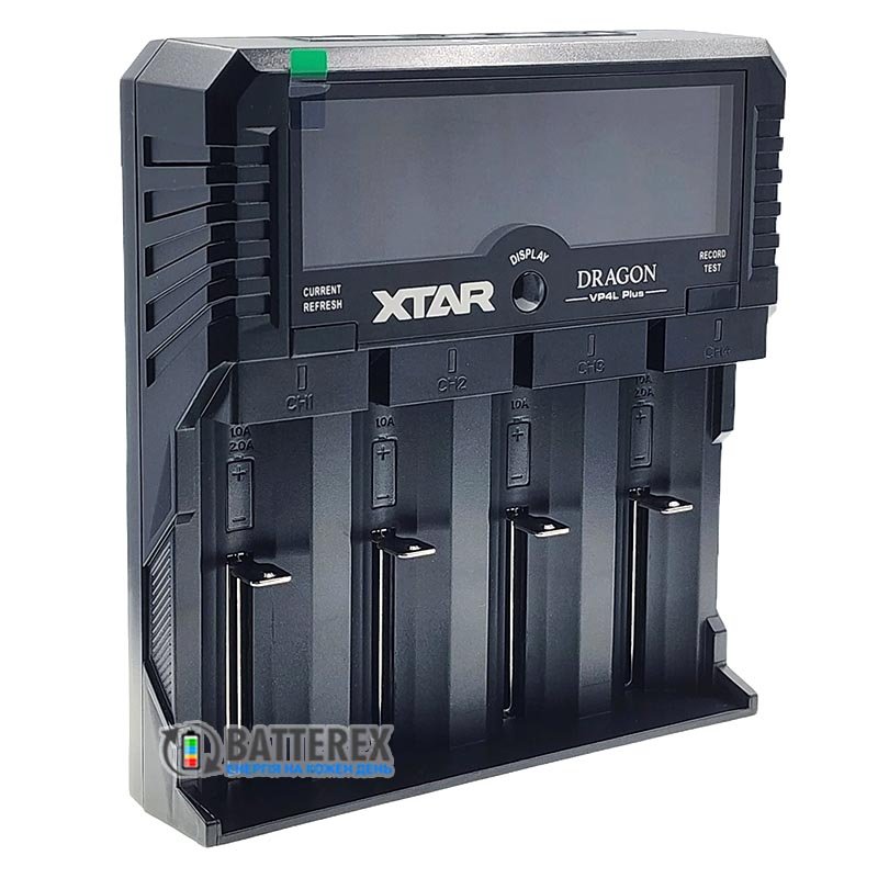 XTAR VP4L Plus Dragon - професійний зарядний пристрій Li-Ion/Ni-MH/Ni-Cd акумуляторів з тестером внутрішнього опору