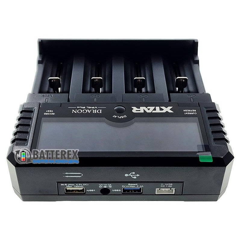 XTAR VP4L Plus Dragon - професійний зарядний пристрій Li-Ion/Ni-MH/Ni-Cd акумуляторів з тестером внутрішнього опору