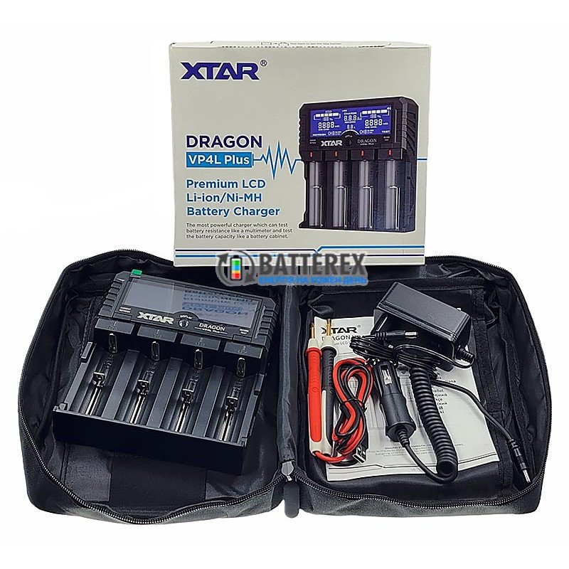 XTAR VP4L Plus Dragon - професійний зарядний пристрій Li-Ion/Ni-MH/Ni-Cd акумуляторів з тестером внутрішнього опору