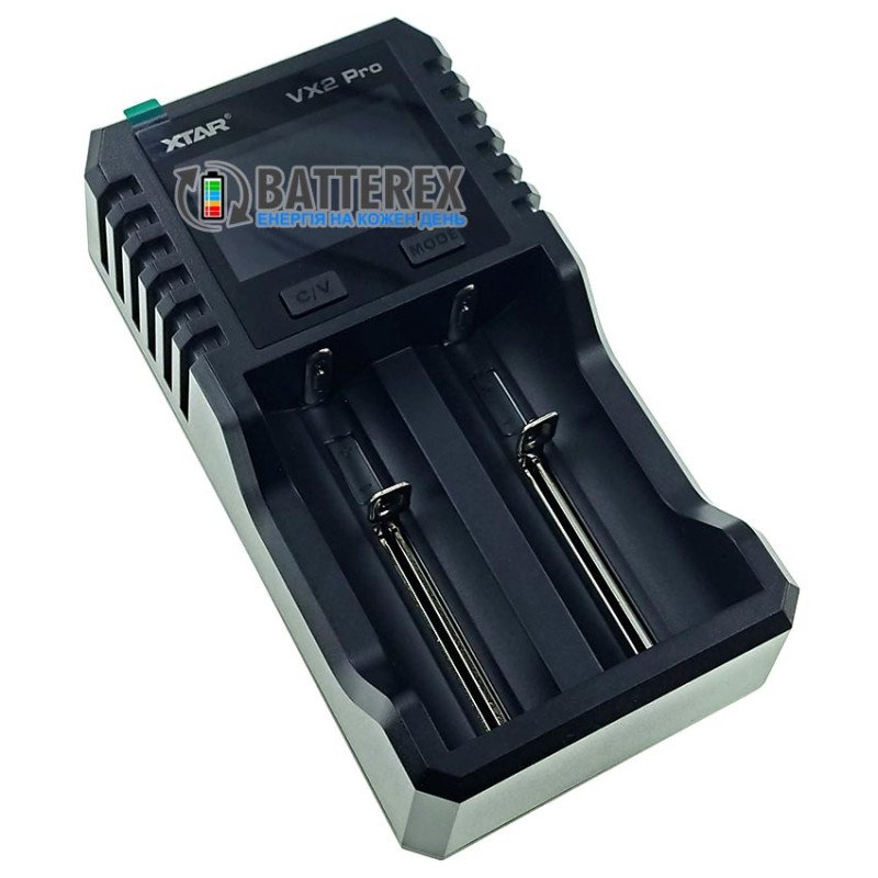 Універсальний продвинутий зарядний пристрій XTAR VX2 PRO для акумуляторів Li-ion 1.5V, Li-ion 3.6V, Li-ion 3.7V, NiMH 1.2V, LiFePO4 3.2V всіх популярних розмірів