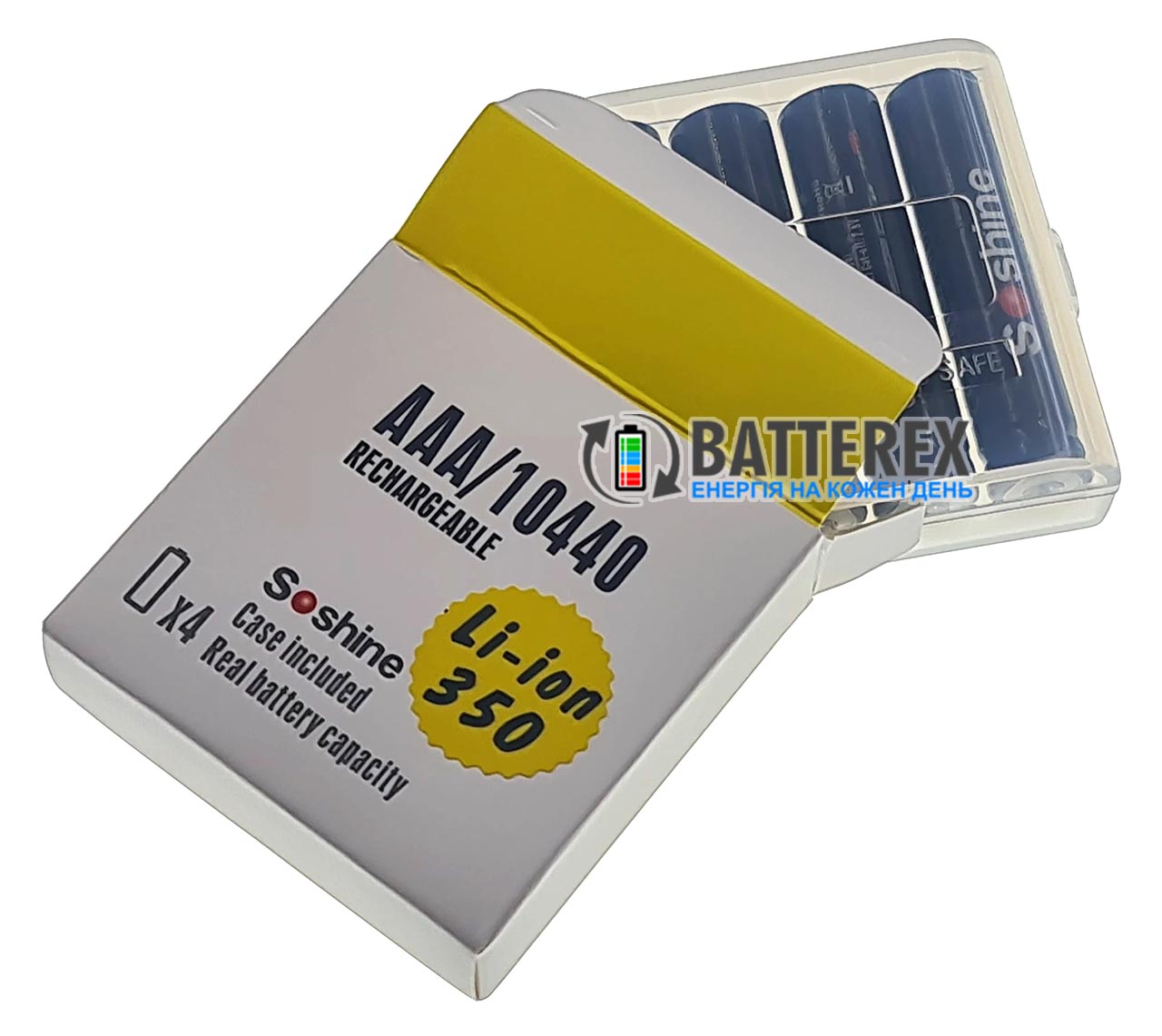 10440 AAA Soshine INR 350 mAh 3.7V 2A