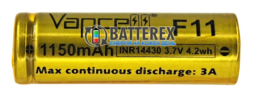 14430 Vapcell INR F11 1150mah 3.7V 3A