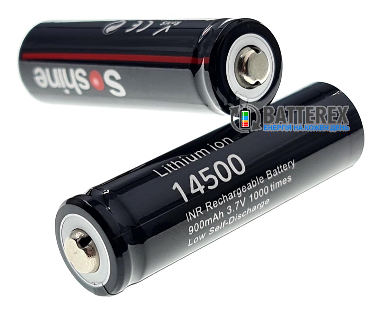 14500 Soshine 900mah 3.7V 2.7A Button Top